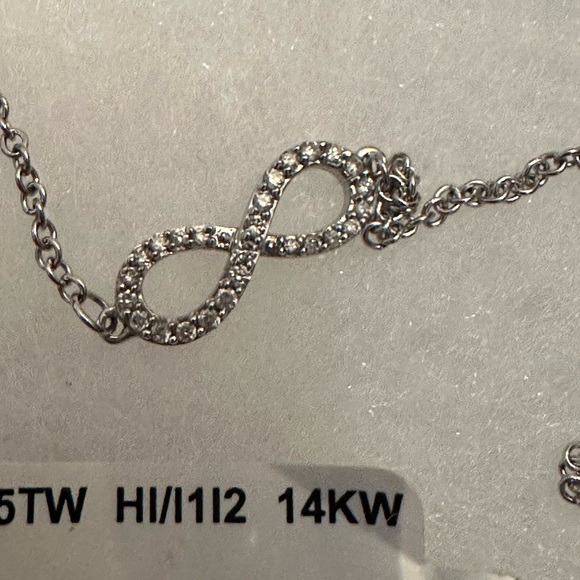 Diamond Infinity Bracelet in 14K White Gold, .15 ct. t.w. - like new - Picture 6 of 6